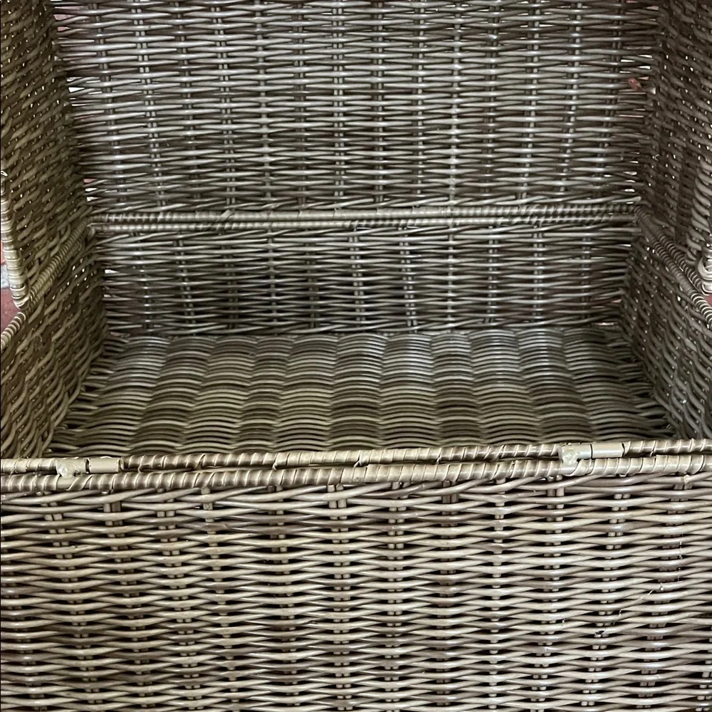 Pottery Barn Brown Outdoor Picnic Basket